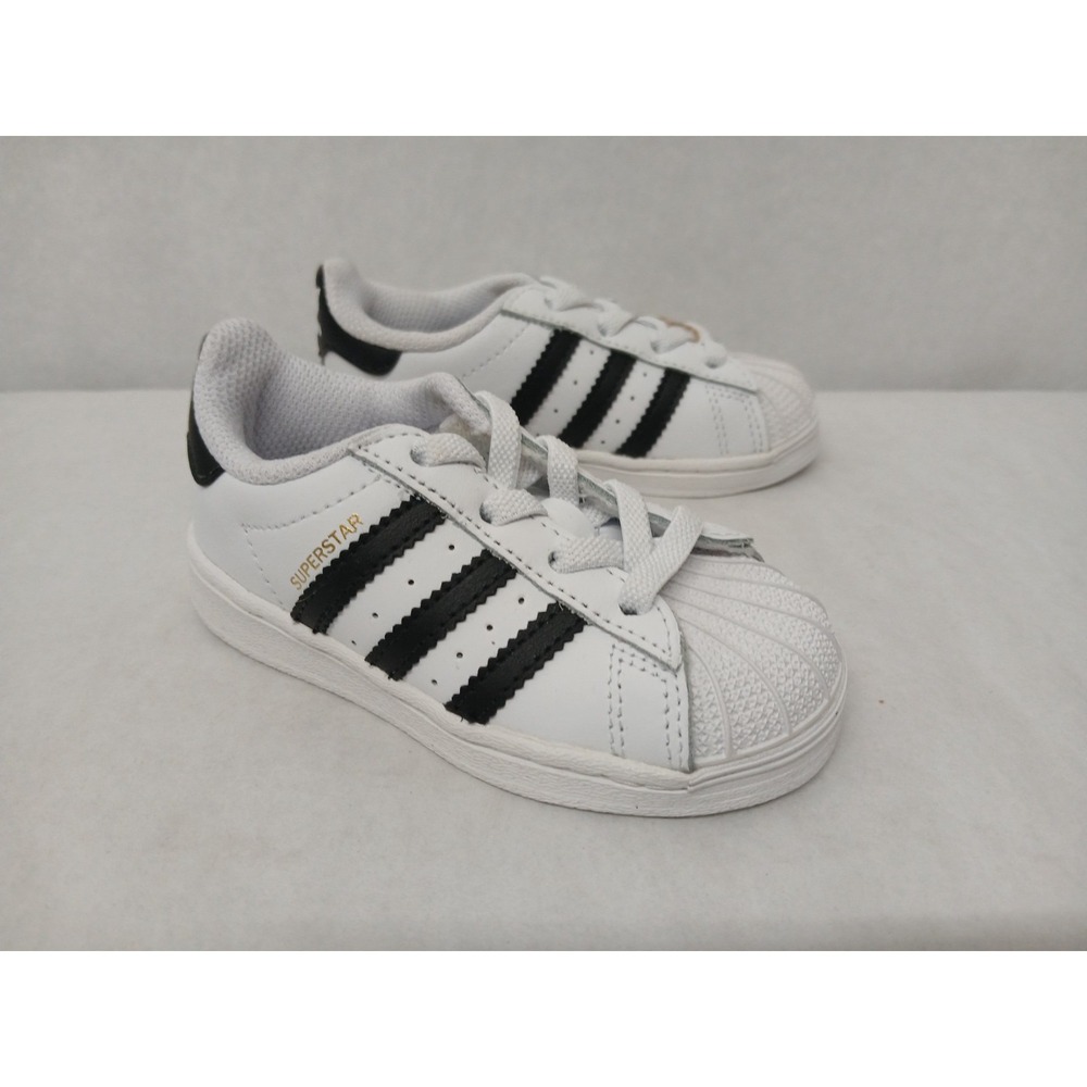 Adidas Originals Toddler Superstar El Baby Shoes Elastic Lace FU7717 White Sz 6K